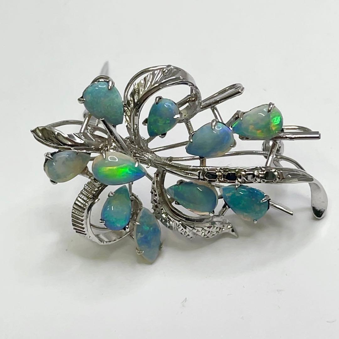 天然オパール ブローチ ヴィンテージ アクセサリー 天然石 opal