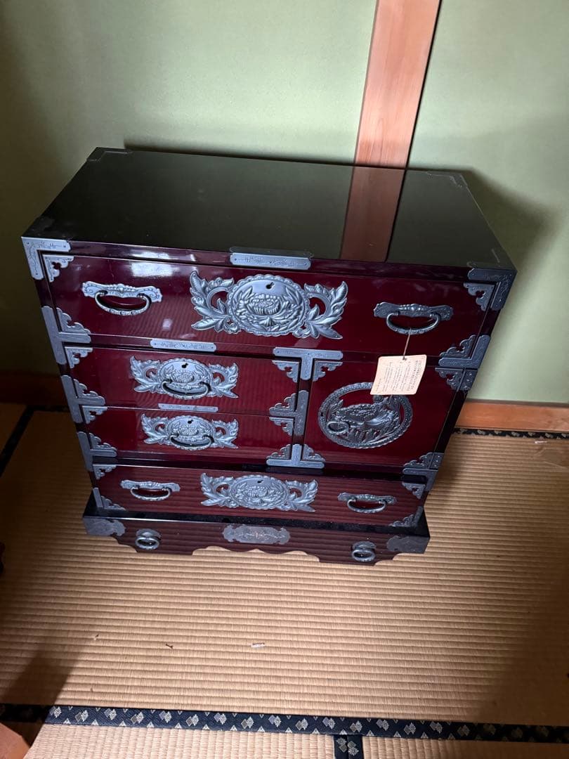 仙台箪笥 中型車箪笥 木地呂漆塗り 伝統工芸 民芸家具