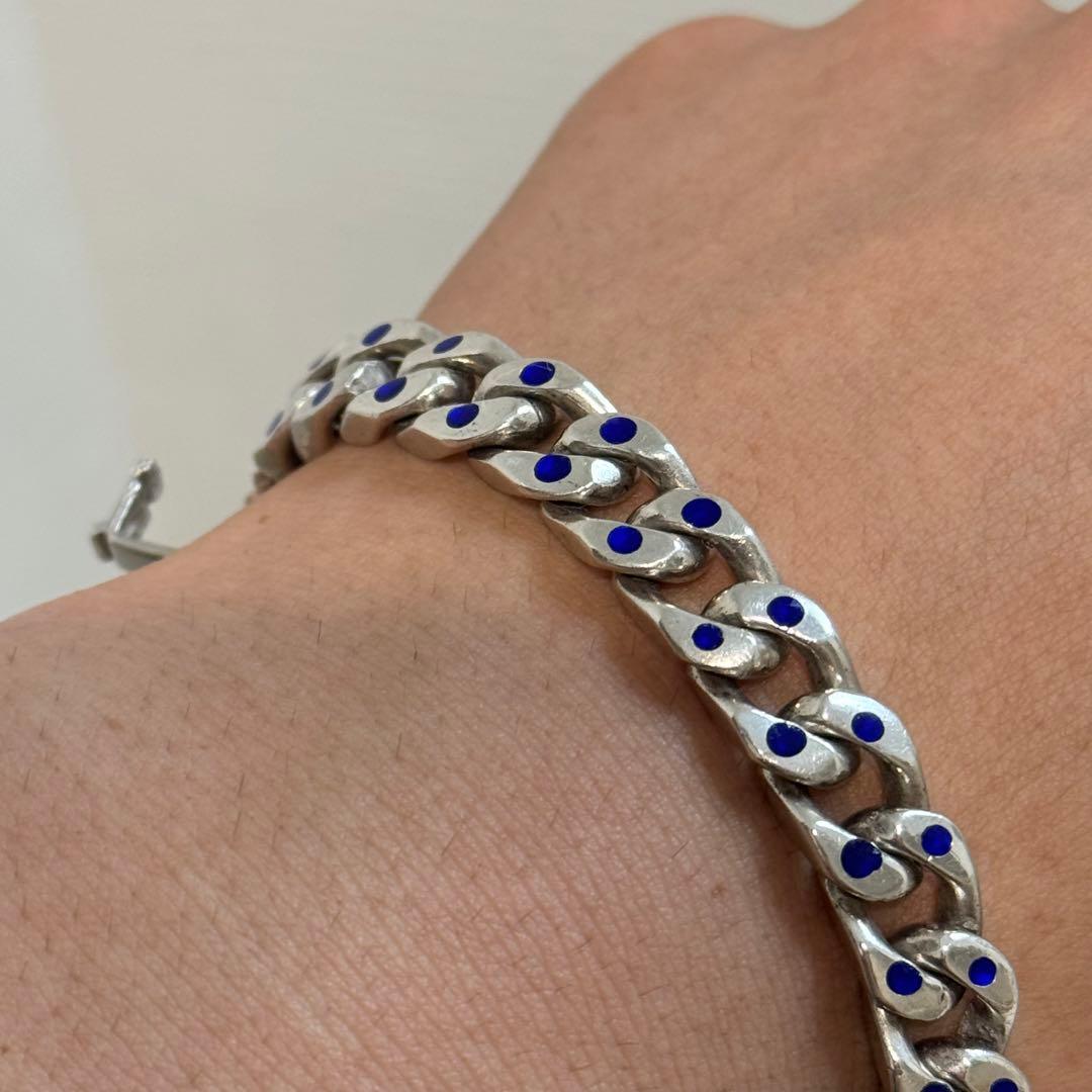 極上　ヴィンテージ　ベルト　ブレスレット　シルバー925 サファイア