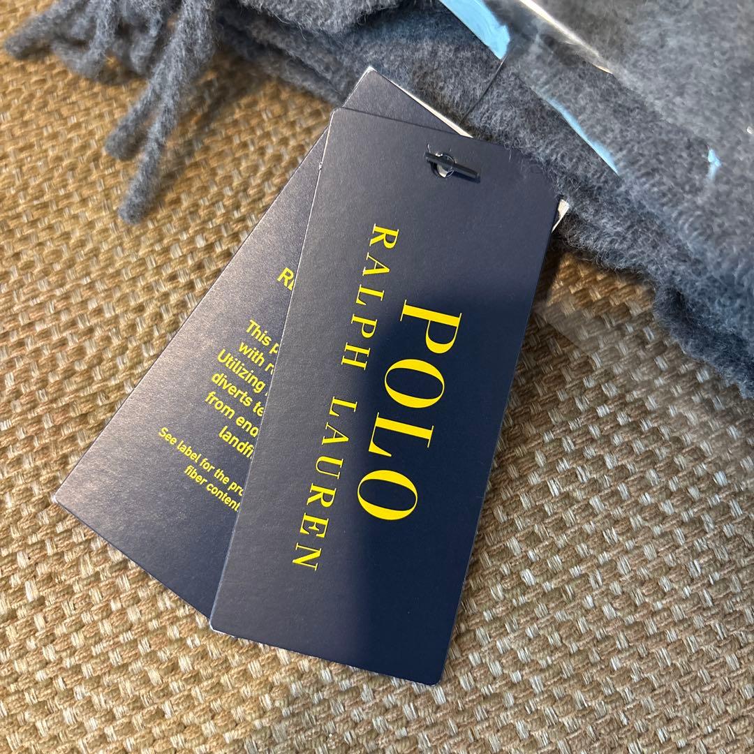 Polo Ralph Lauren マフラー グレー/ネイビー O/S