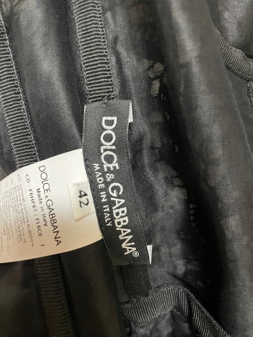 ★美品★DOLCE & GABBANA ブラックパーティードレス 42