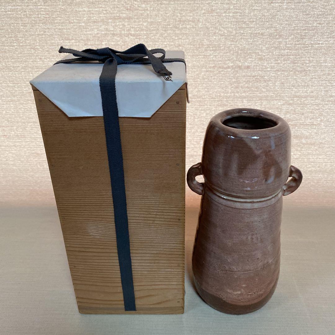 萩　耳附花入　「坂倉新兵衛」作　N o8