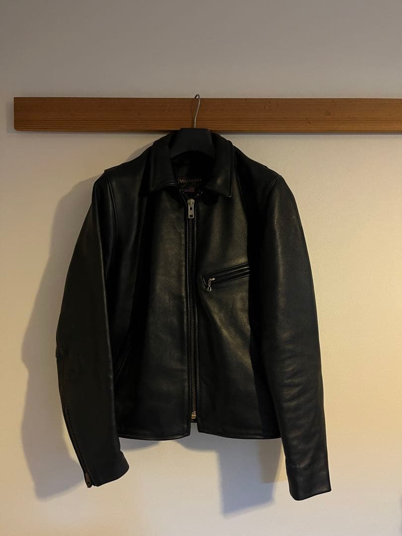 Vanson Leathers 黒　シングルライダースジャケット　サイズ38