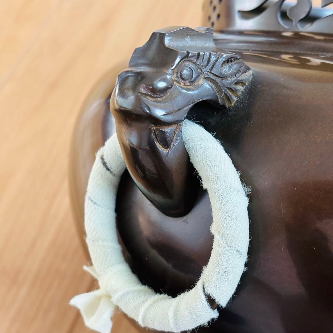 美品　人間国宝　高橋敬典　茶釜　唐津鬼面風炉　香峰　茶道具　風炉釜　茶の湯釜