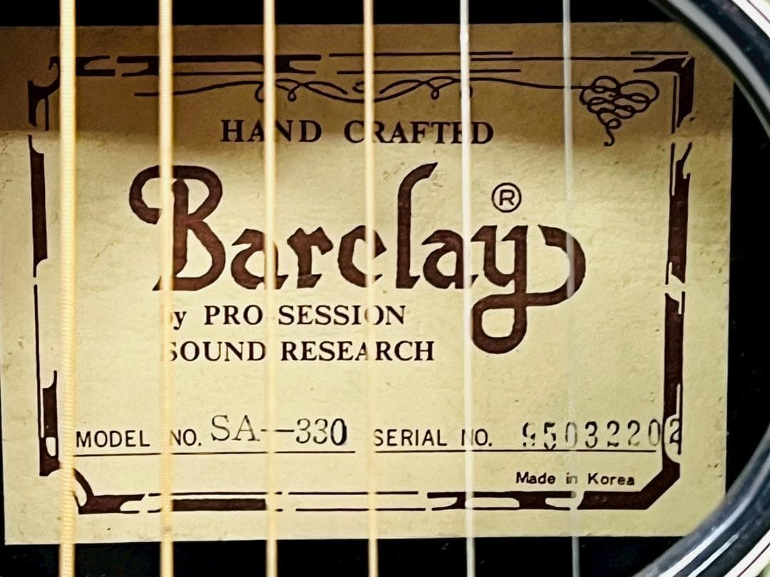 108Z Barclay エレアコギター SA-380 バークレイ 送料込