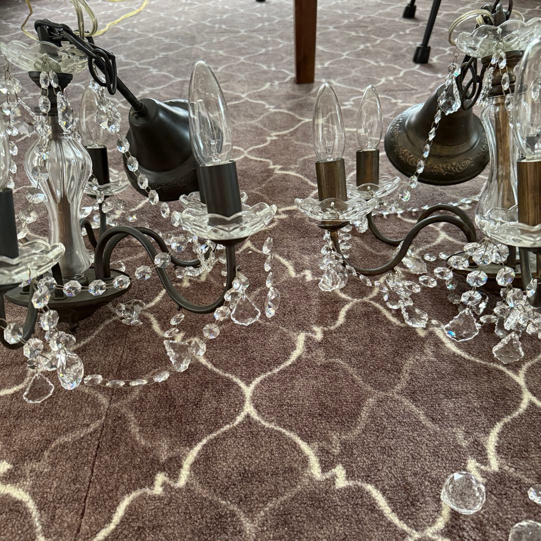 ペンちゃん　2台セット　スワロフスキー クリスタル シャンデリア