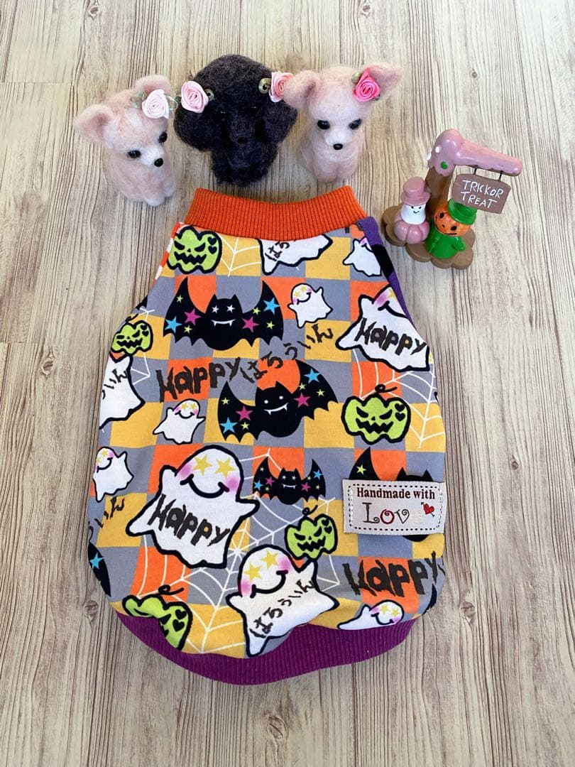 犬服  ラグラン(Ｓ)   ꒡̈⃝Lily꒡̈⃝ハンドメイド  ☆ハロウィン☆