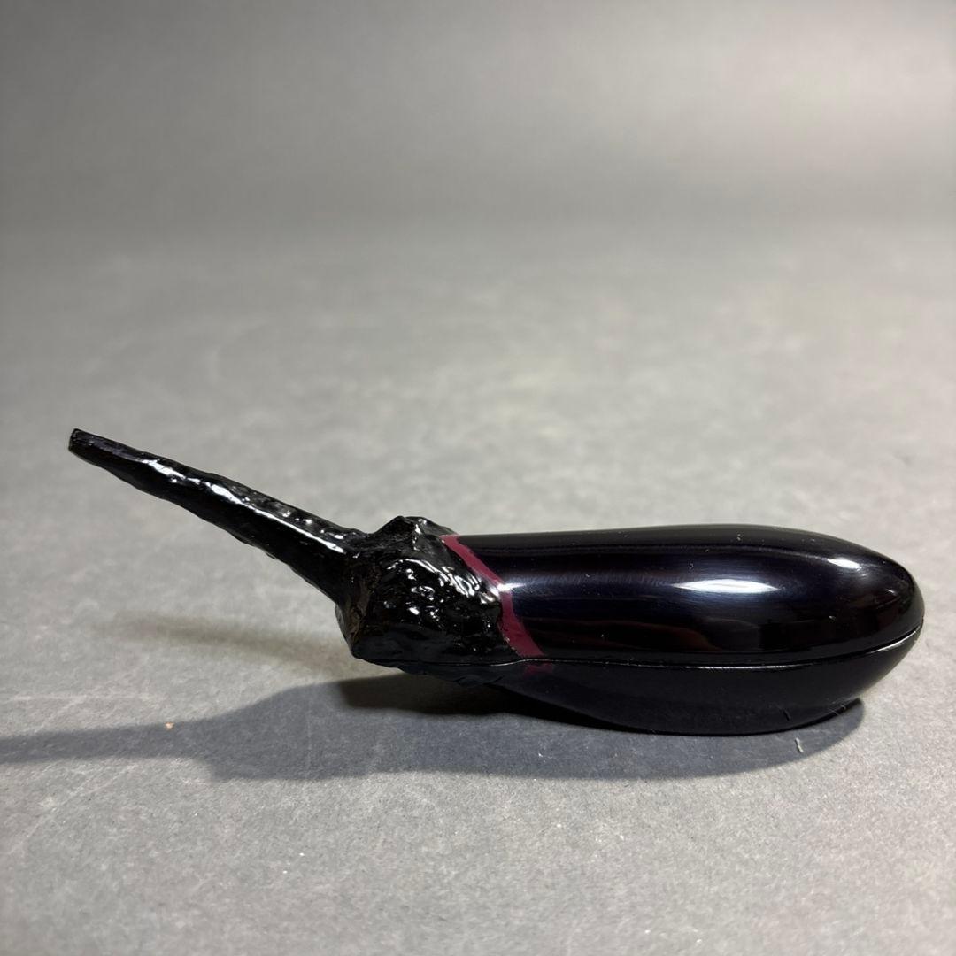 畦地多喜男　茄子　香合　共箱