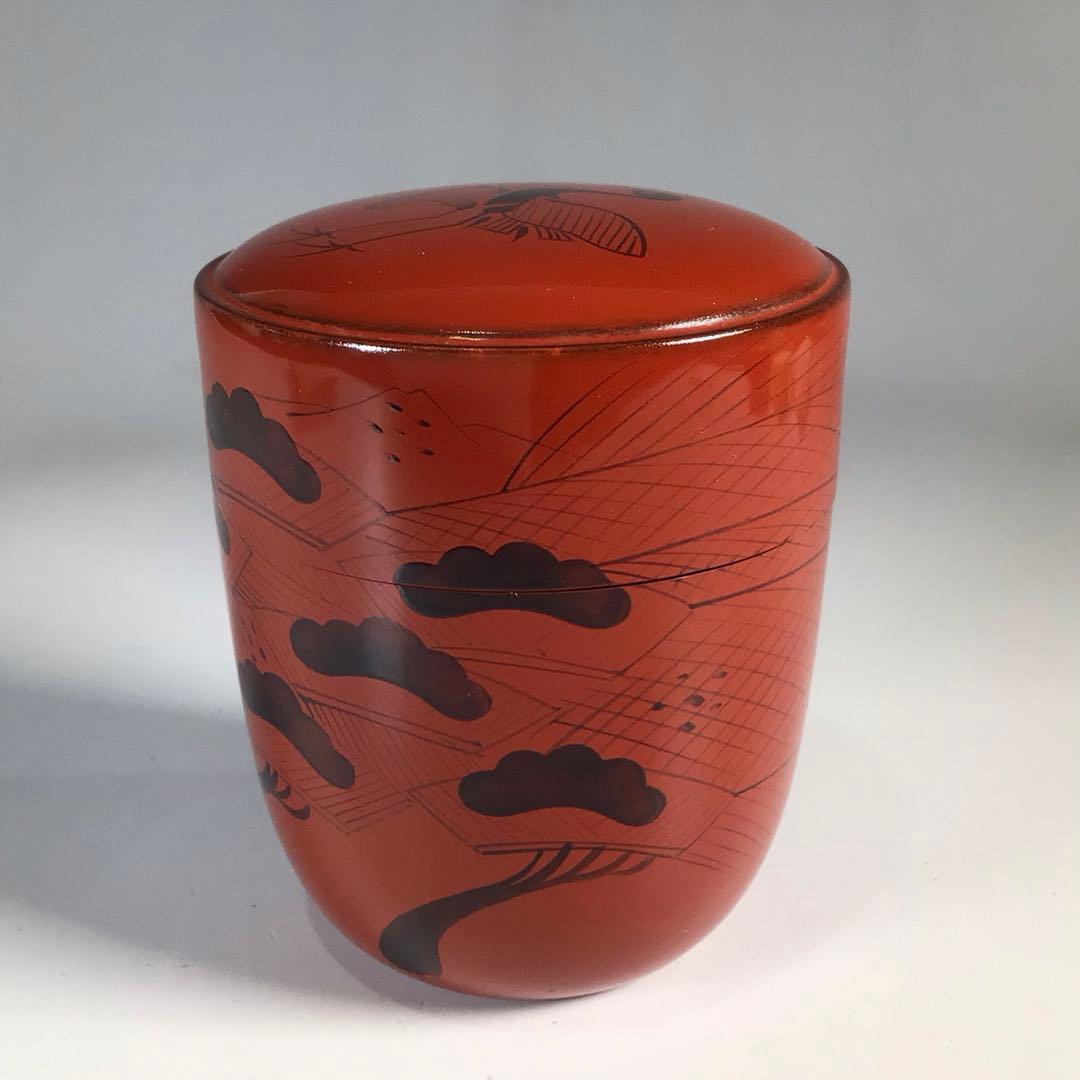 Ｎ６３９　棗　『塗師　岡本陽斎作』『玄々斎好』『曙棗』　共箱　茶道具