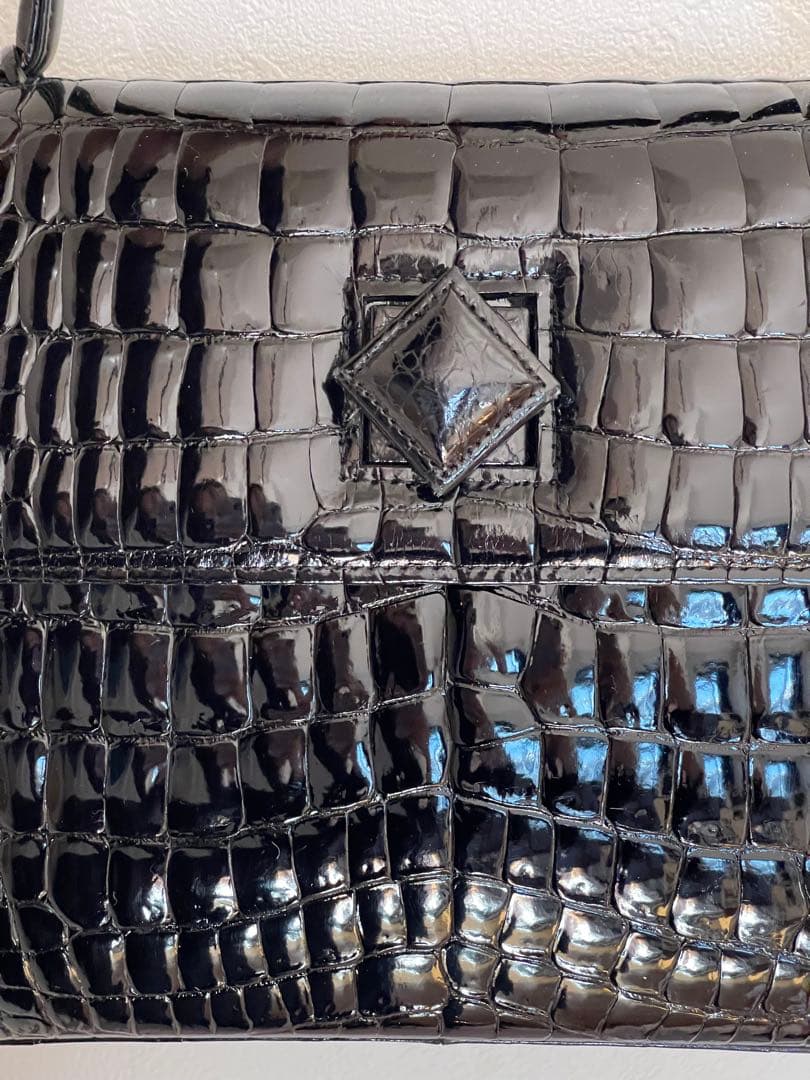 専用　JRA 最高峰 ポロサス クロコダイル 2WAY ハンドバッグ　ブラック