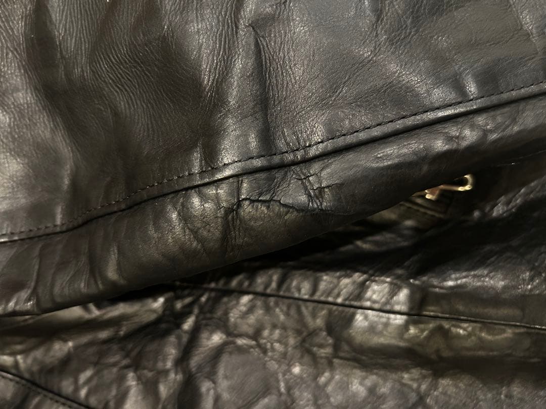 STURM ブラック レザージャケット シングルライダース