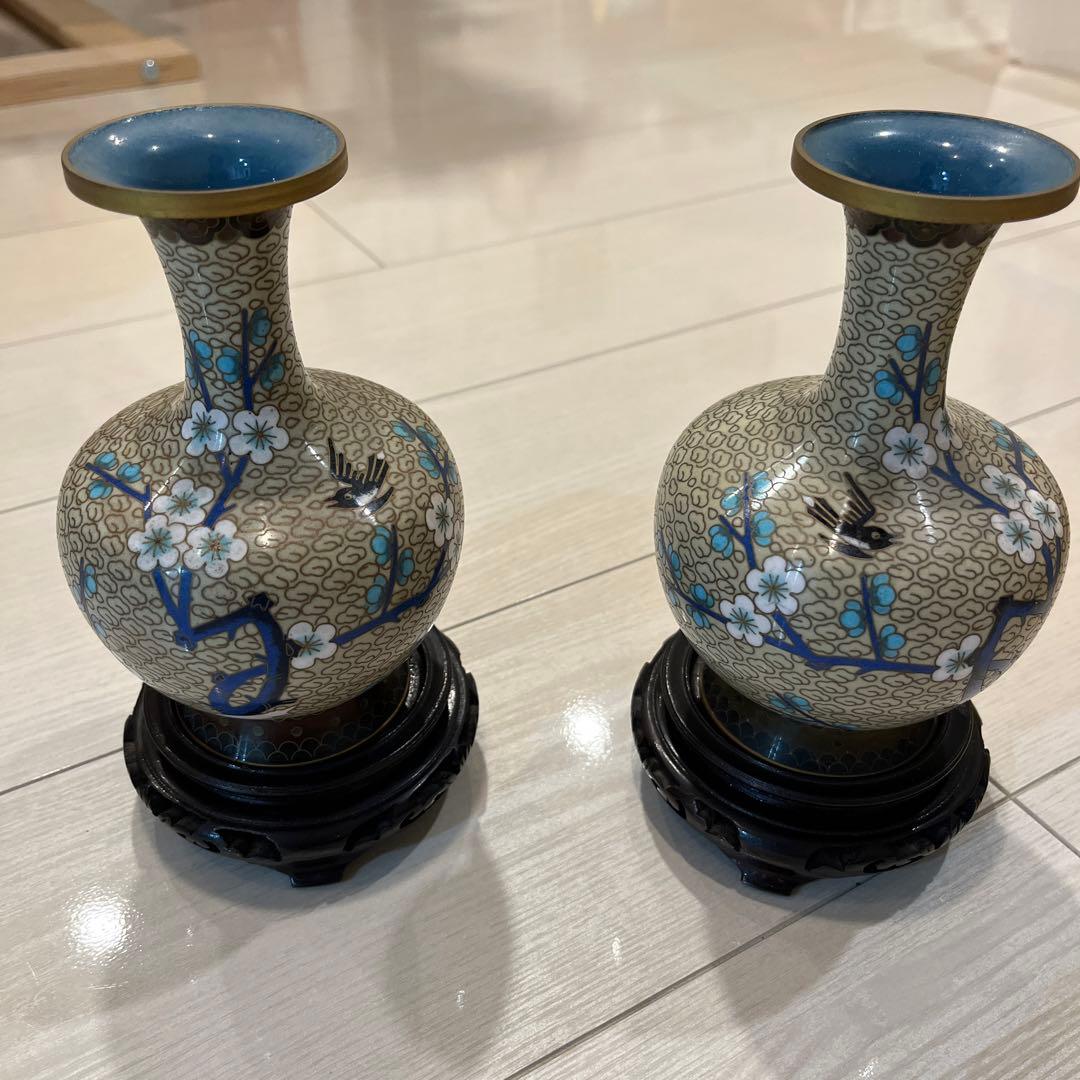 中国古美術　骨董品　景泰藍　七宝焼