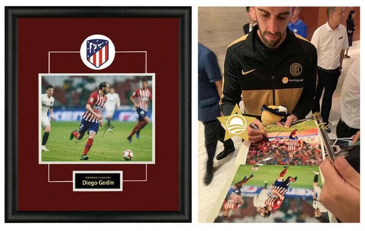 直筆サイン入り写真 ディエゴ・ゴディン インターミラノ ウルグアイ代表SA鑑定済