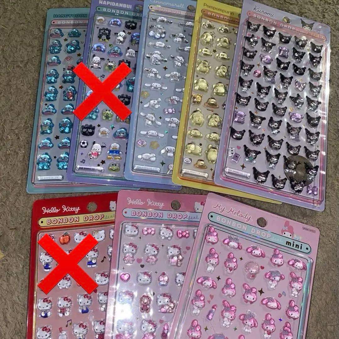 【正規品】サンリオ　ボンボンドロップmini シール6シートセット