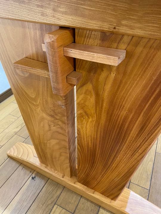 [即購入OK] 耳付き一枚天板　欅　匠仕様ダイニングテーブル　新品未使用　無垢材