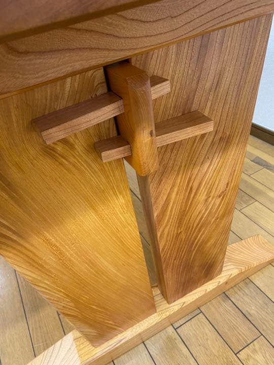 [即購入OK] 耳付き一枚天板　欅　匠仕様ダイニングテーブル　新品未使用　無垢材