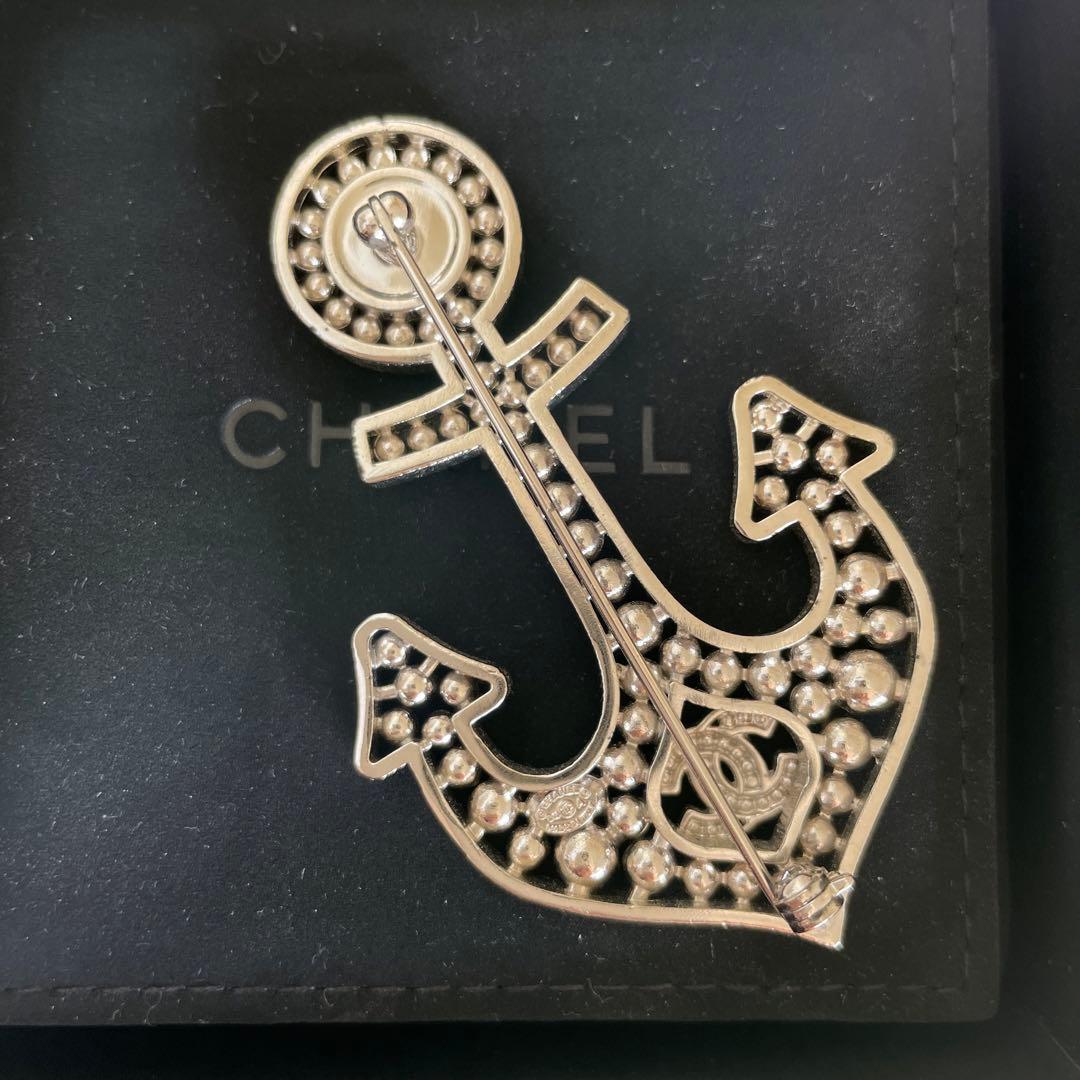 最終SALE！！CHANEL ブローチ 碇 パール ロゴ レア 希少 本物
