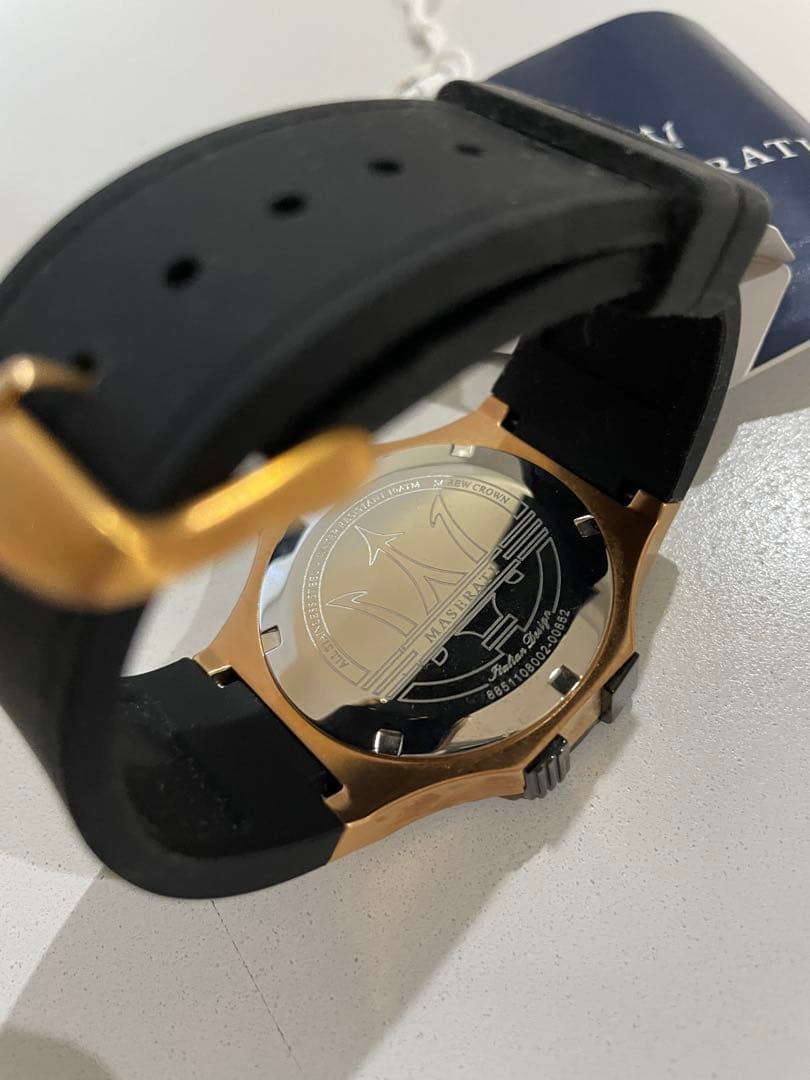 [新品未使用]MASERATI マセラティ　純正ラバーベルト　メンズ　腕時計