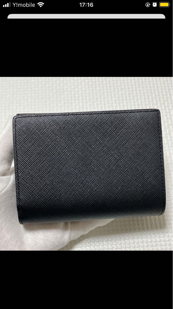 未使用　agnes b. アニエスベー レザー三つ折り財布　ブラック　黒