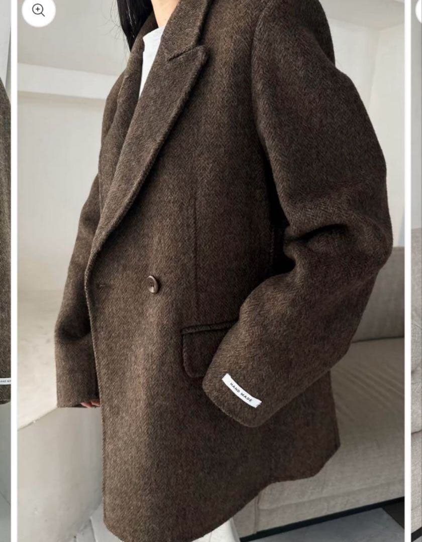 ハンドメイドヘリンボーンジャケットアウター