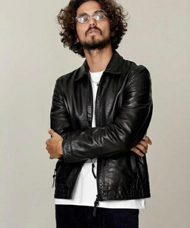 ほぼ新品ナノユニバース■中綿オイルドレザー SライダースMブラック/サーモライト