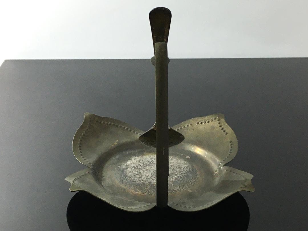 イギリス製 アンティークシルバープレート 台 スプーン ティー アールヌーヴォー