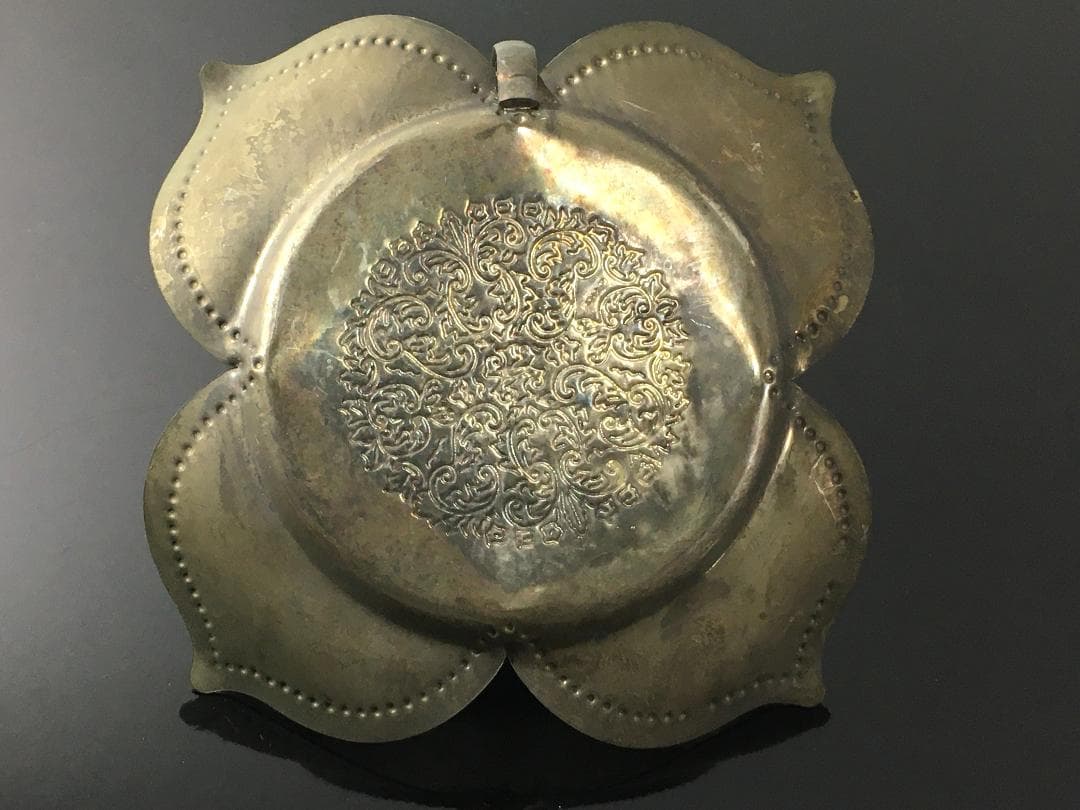 イギリス製 アンティークシルバープレート 台 スプーン ティー アールヌーヴォー