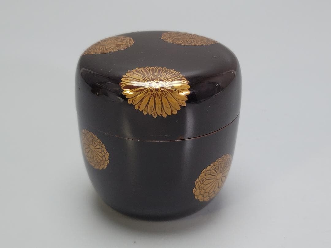 茶道具 菊蒔絵 棗 時代物