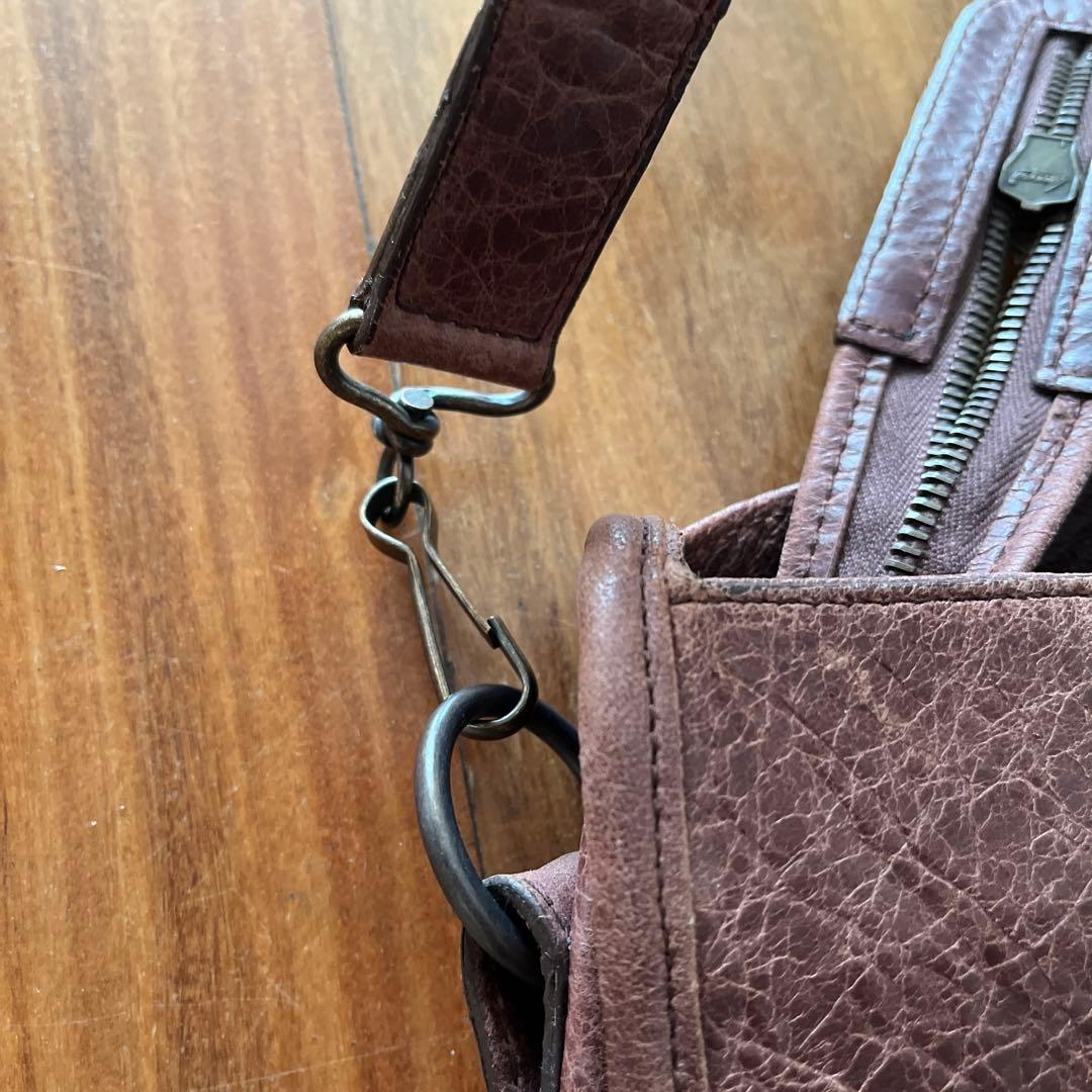 Balenciaga ブラウンレザー ハンドバッグ