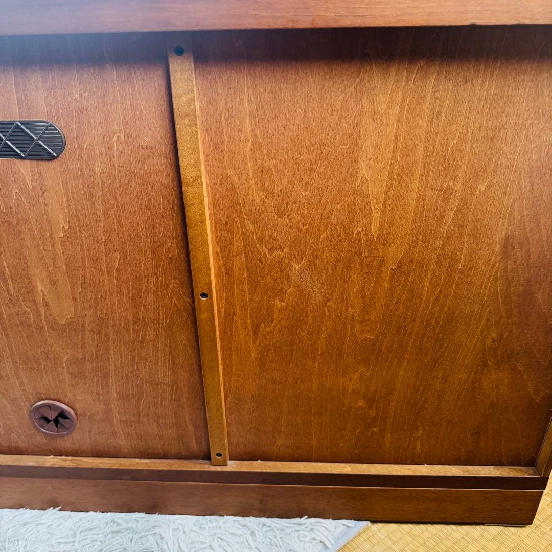 美品★カリモク サイドボード リビングボード キャビネット TVボード　飾棚