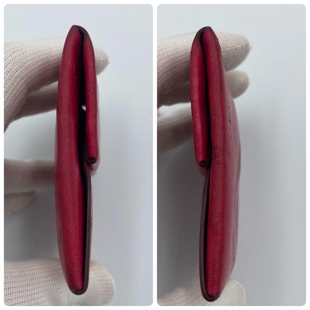 美品　HERMES エルメス　ケース　オーストリッチ　レッド　70