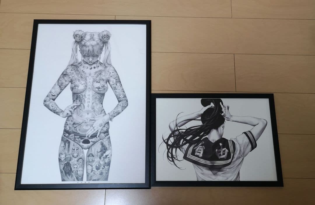 平成聖母つむじ風額装済み2点セット