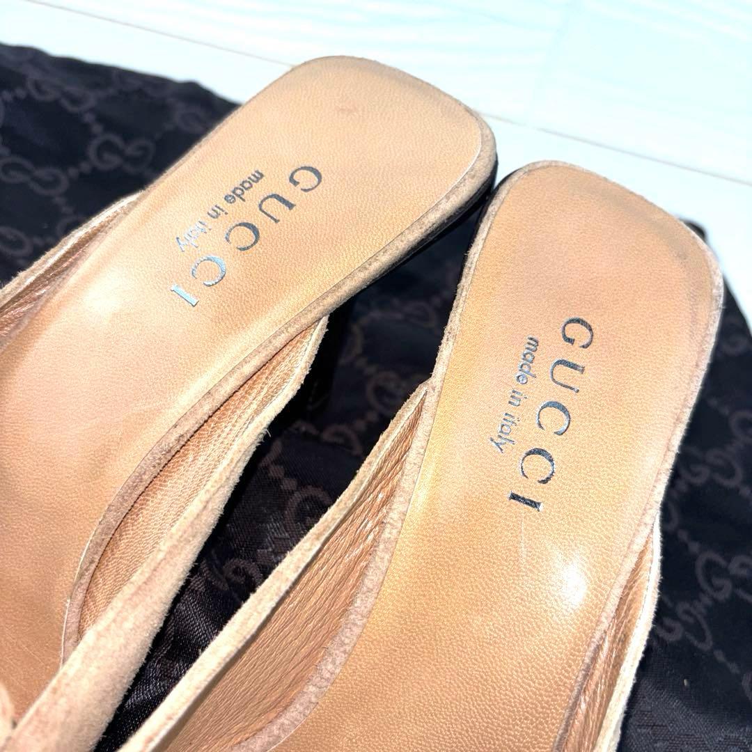 美品✨GUCCI グッチ ミュール サンダル GG 金具24.5cm
