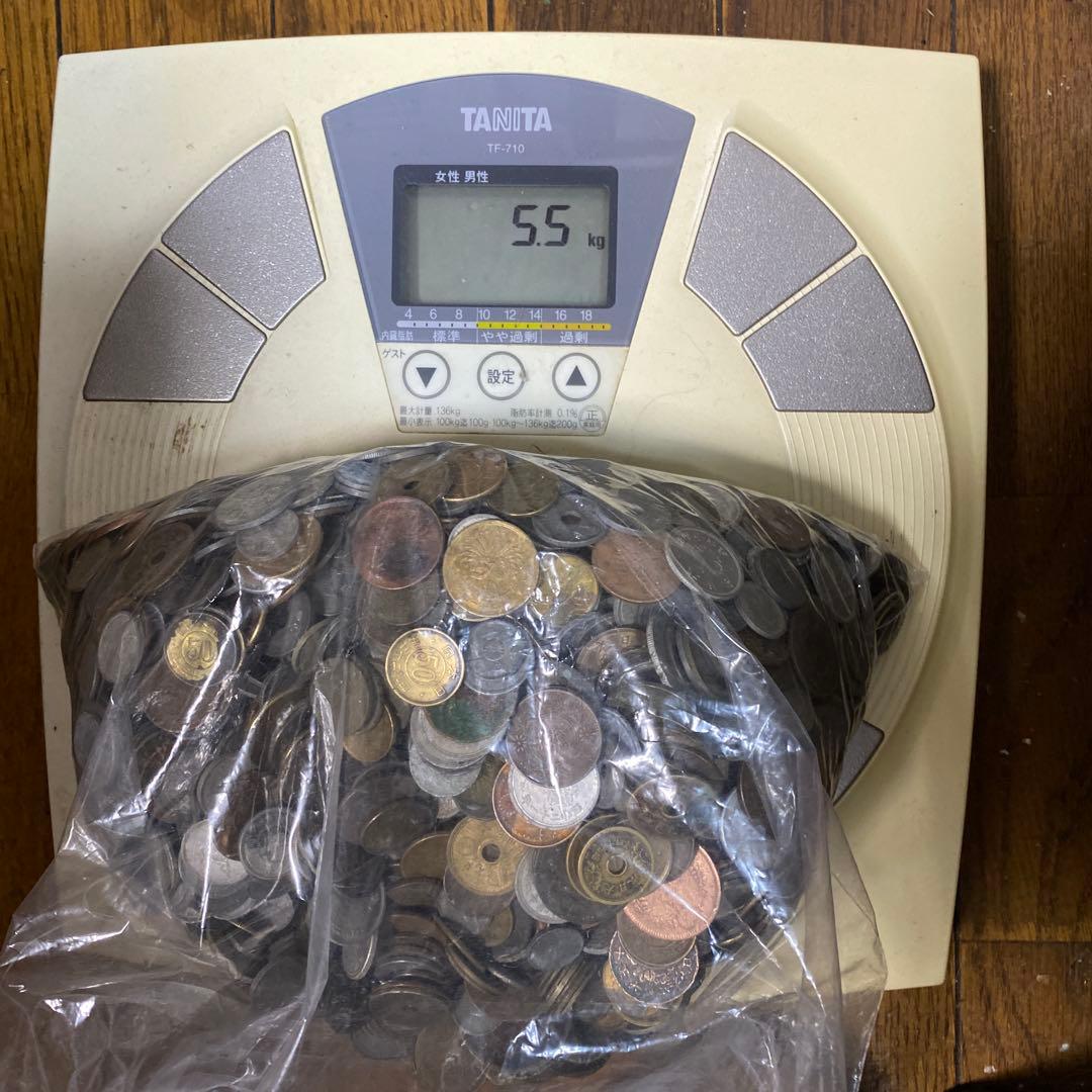 日本の古銭 明治 大正 昭和 レトロ まとめ売り 正味5.5kg NO.43