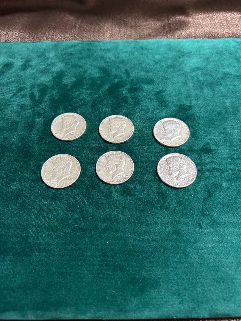 ケネディハーフダラー銀貨1964年　6枚セット