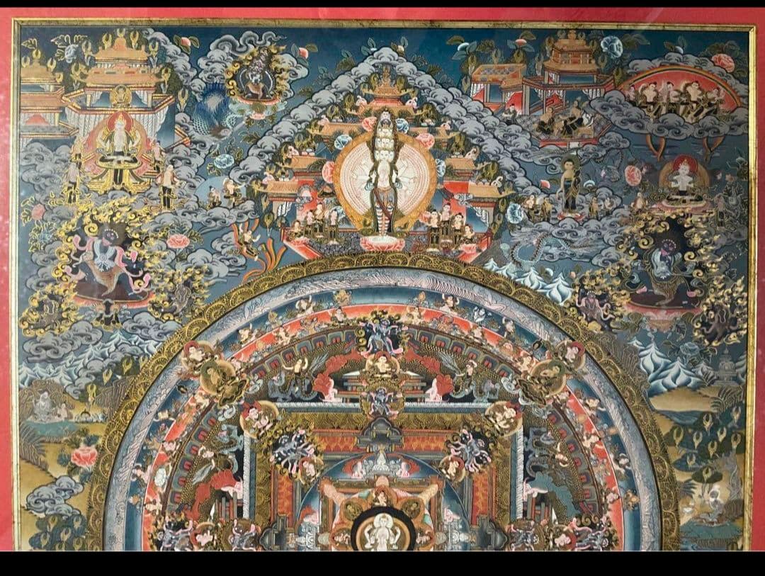 曼荼羅 特大 手描き 肉筆　絵画