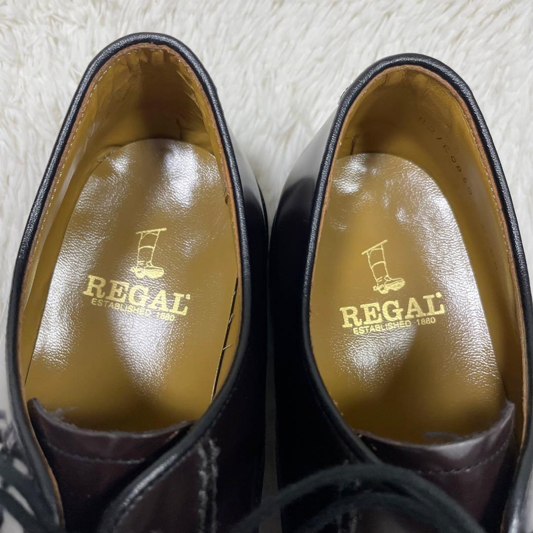 極美品✨リーガル　プレーントゥ 26cm ブラウン　定価3.3万　オンオフ兼用