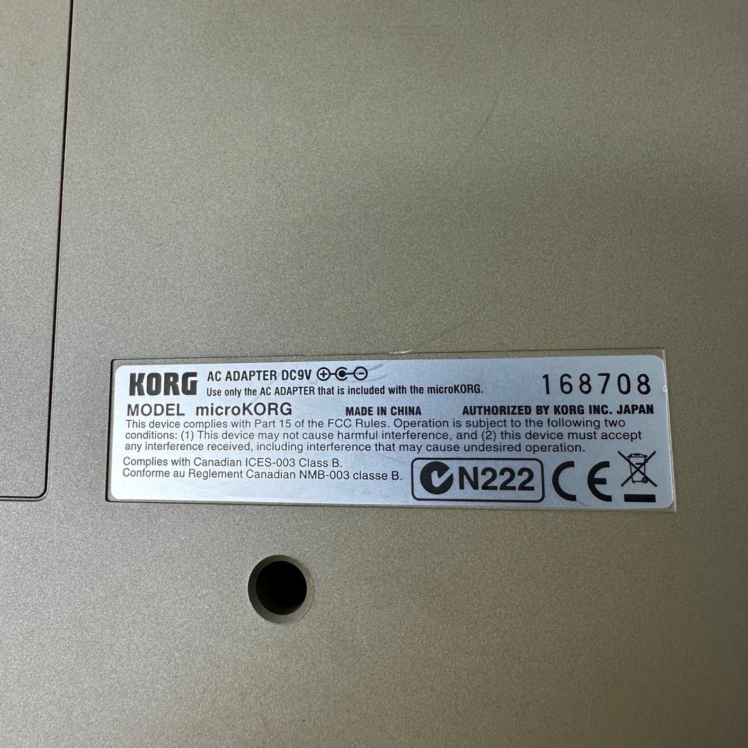 【美品】micro KORG シンセサイザー 37鍵 純正アダプター マイク付属