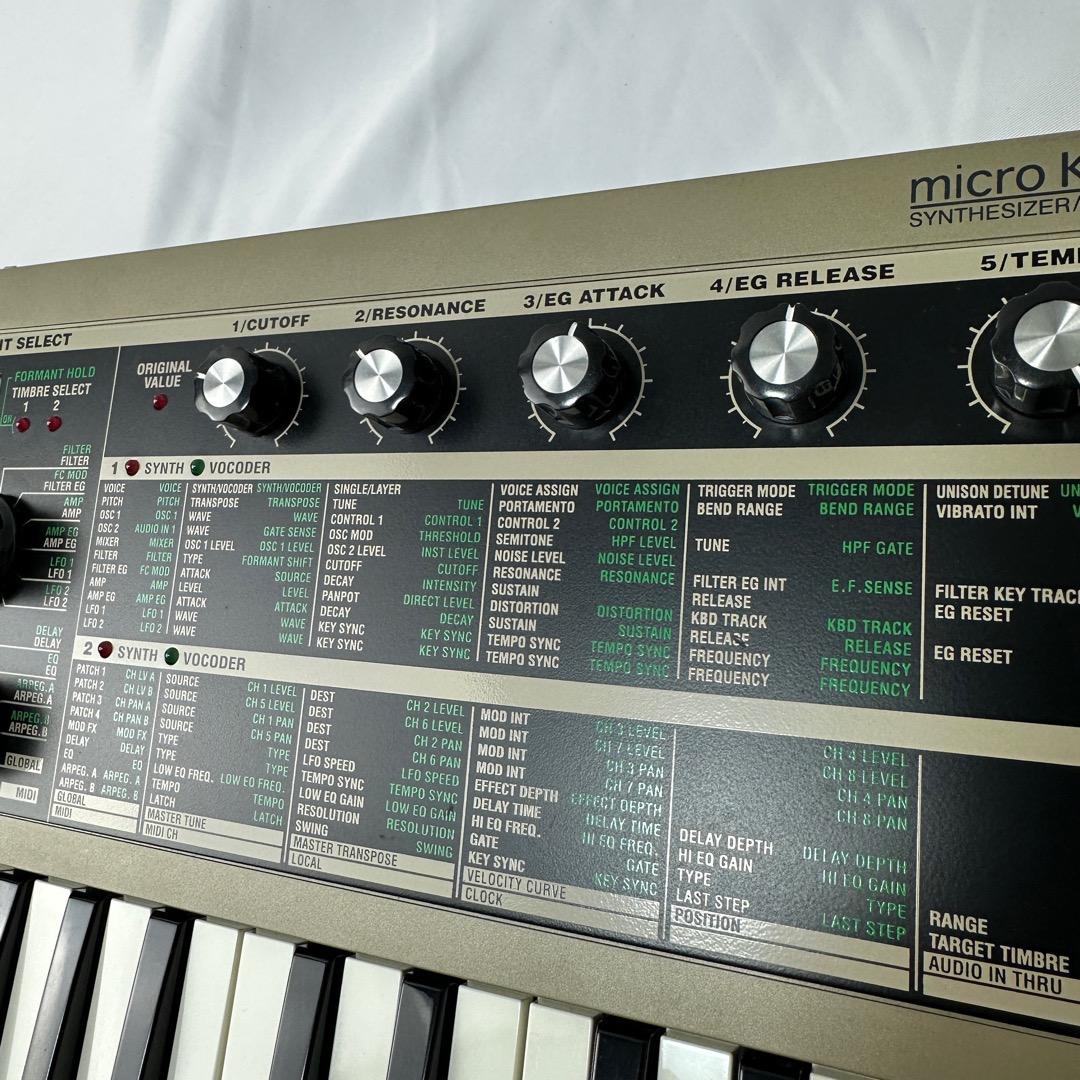 【美品】micro KORG シンセサイザー 37鍵 純正アダプター マイク付属