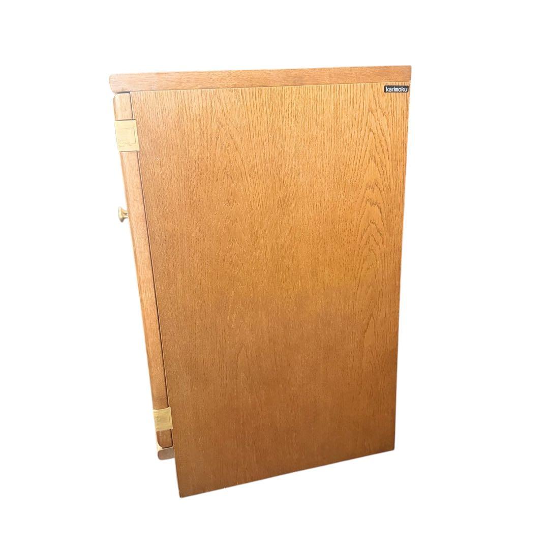 HR867 カリモク　キャビネット　両開き　ガラスキャビネット