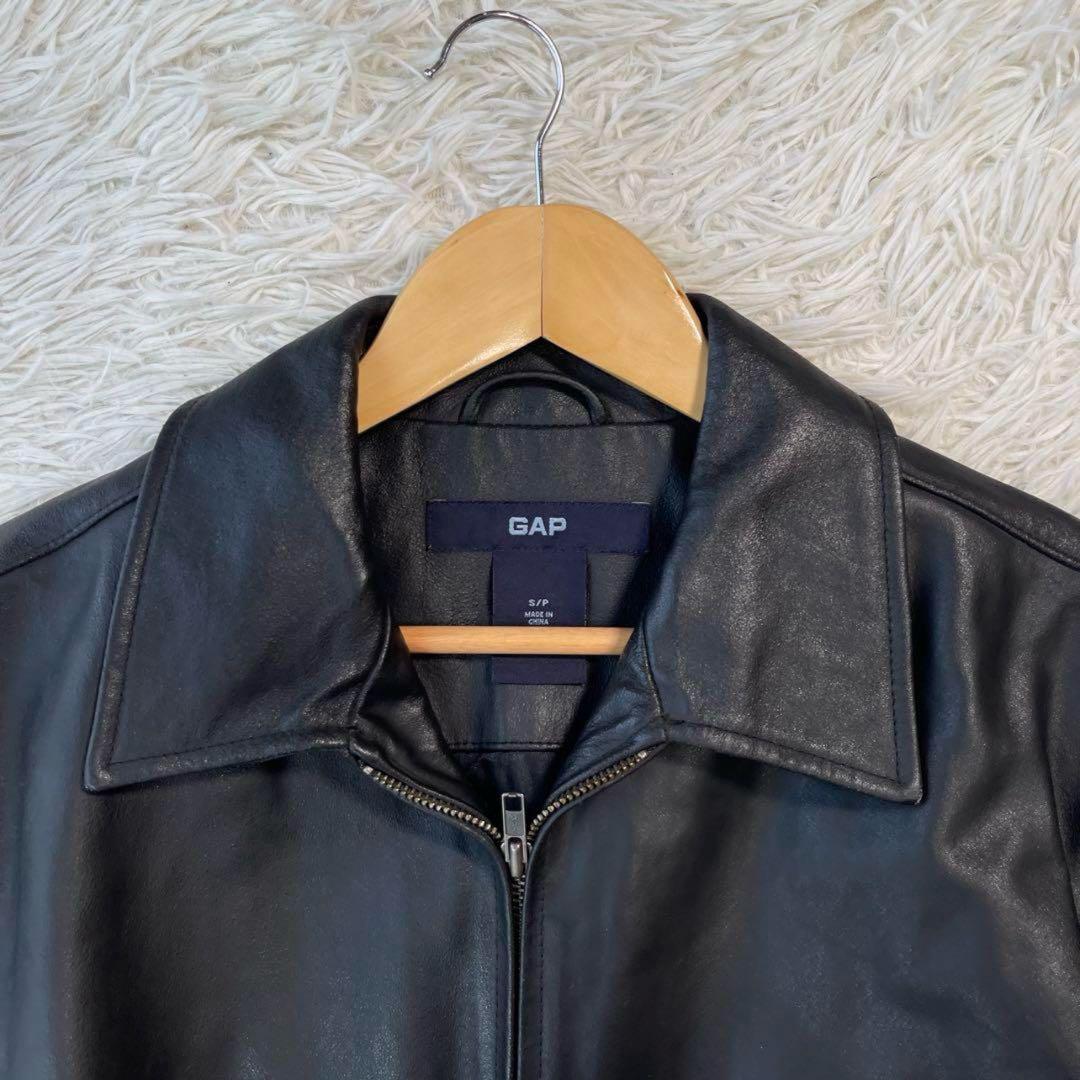 M相当/美品⚫︎OLD GAP ギャップ 牛革 カウレザー レザージャケット 黒