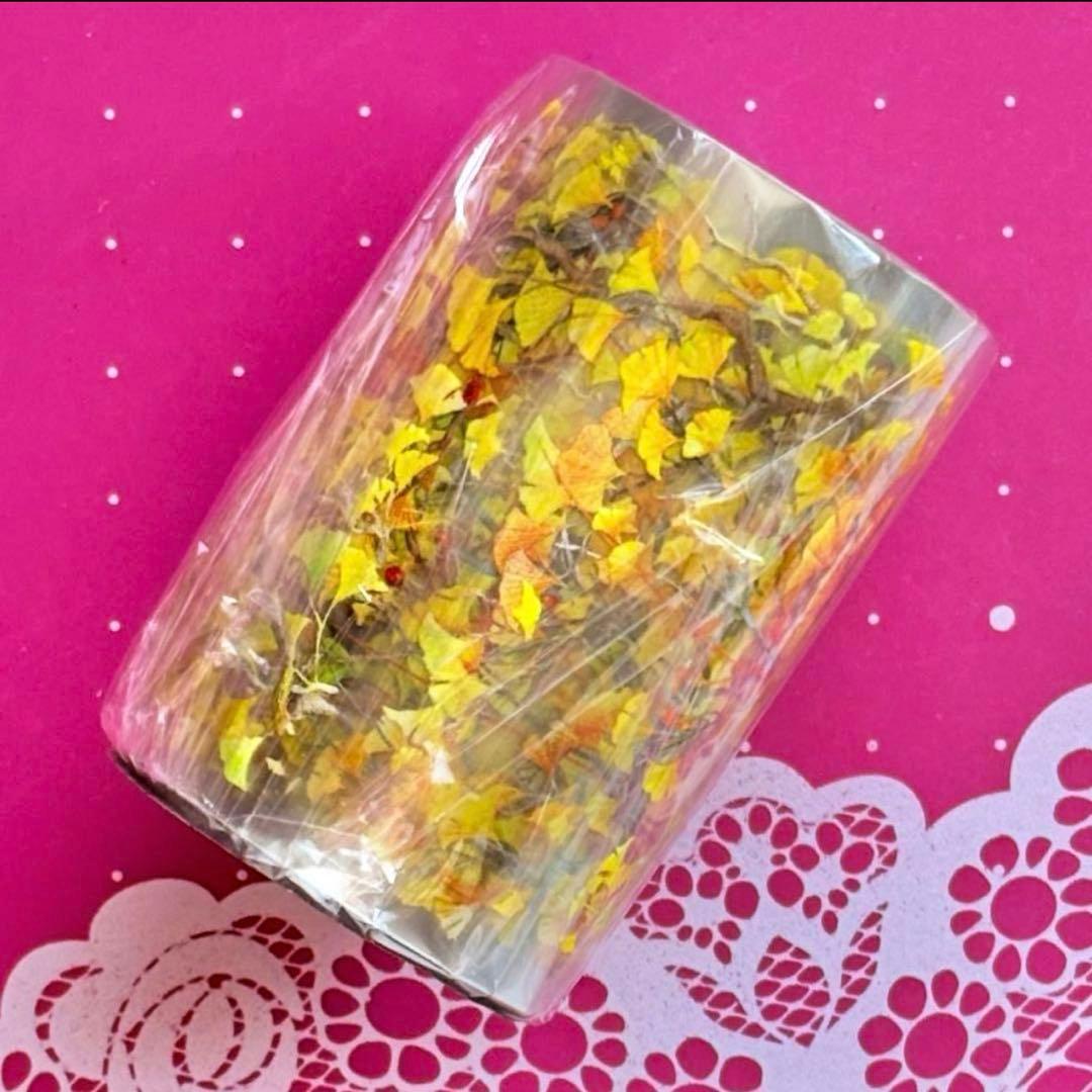 PET 银杏黄 6cm×5m 海外マスキングテープ 海外マステ 銀杏 イチョウ