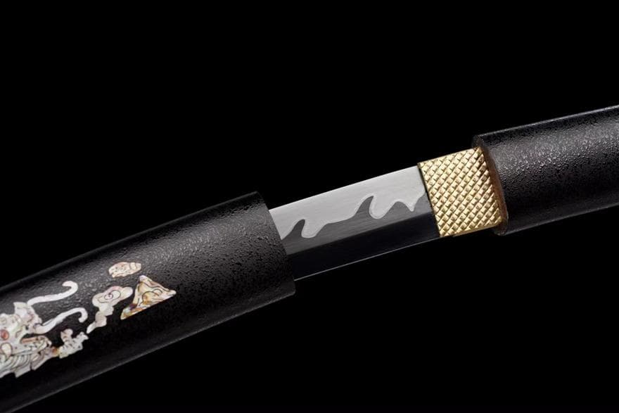 『遊龍短刀』 日本刀 模造刀 居合刀 武士道 武蔵 鑑賞用 手鍛造打