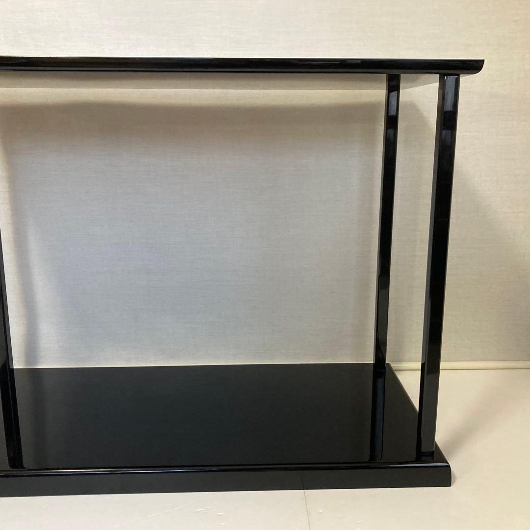 真台子 飾り棚 台 真塗 黒 木製 組立式 大型 和風 茶道具 レトロ