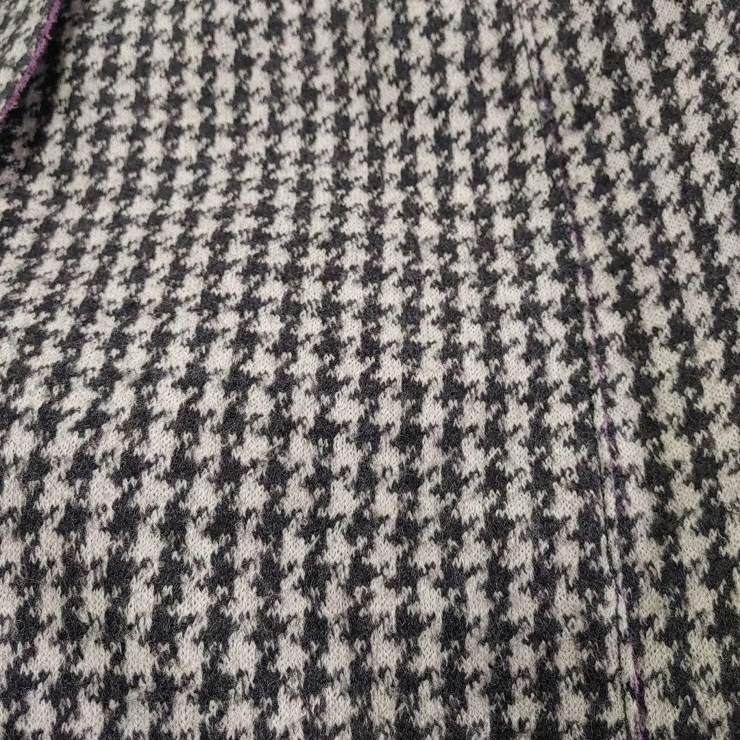 3384　マックスマーラグレー千鳥格子コートサイズ42