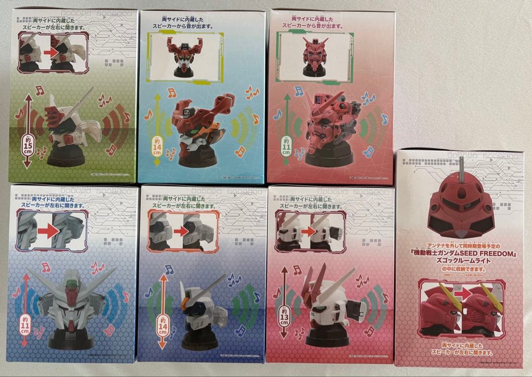 【7種17個セット】機動戦士　ガンダム　ヘッド型スピーカー
