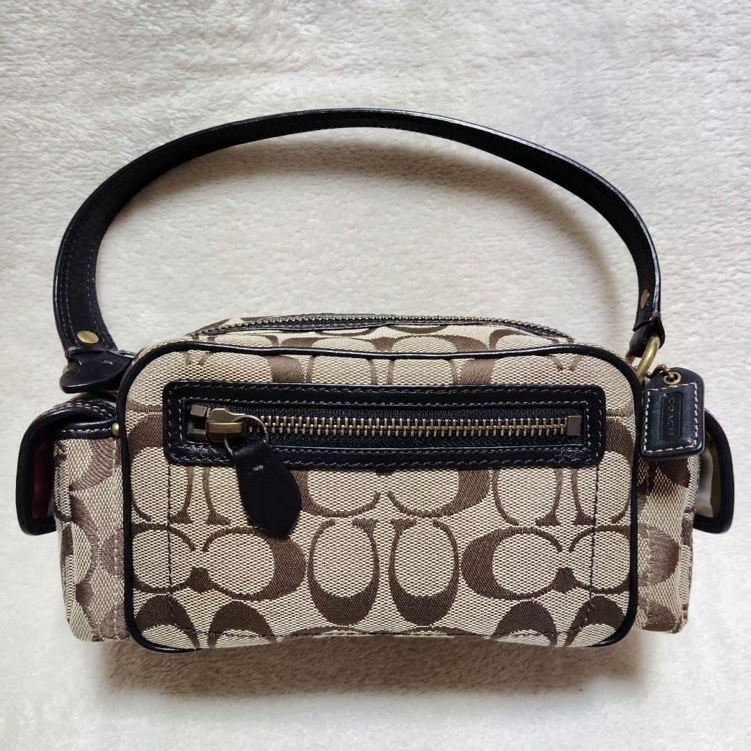 コーチ　ワンショルダーバッグ　ターンロック　シグネチャー　マルチストラップ　美品