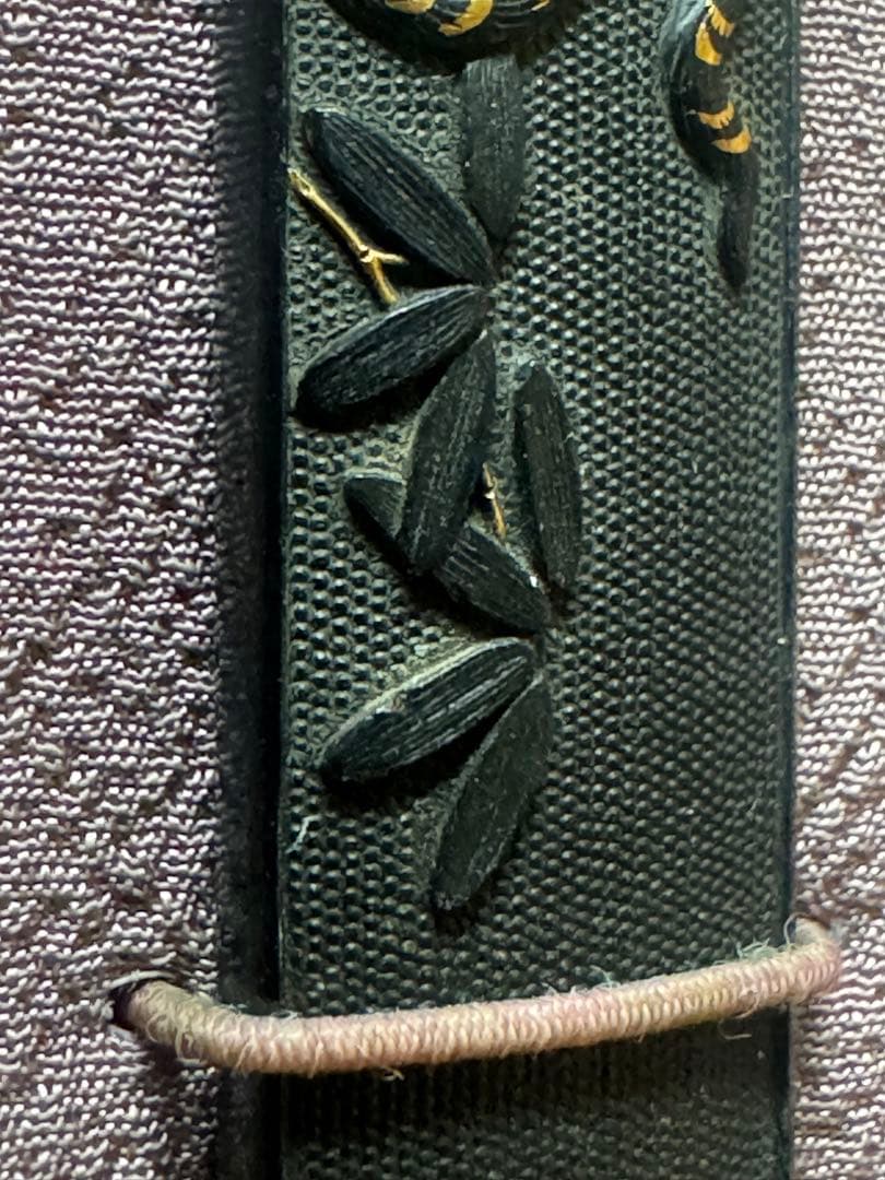 江户金工 小柄「竹虎図」