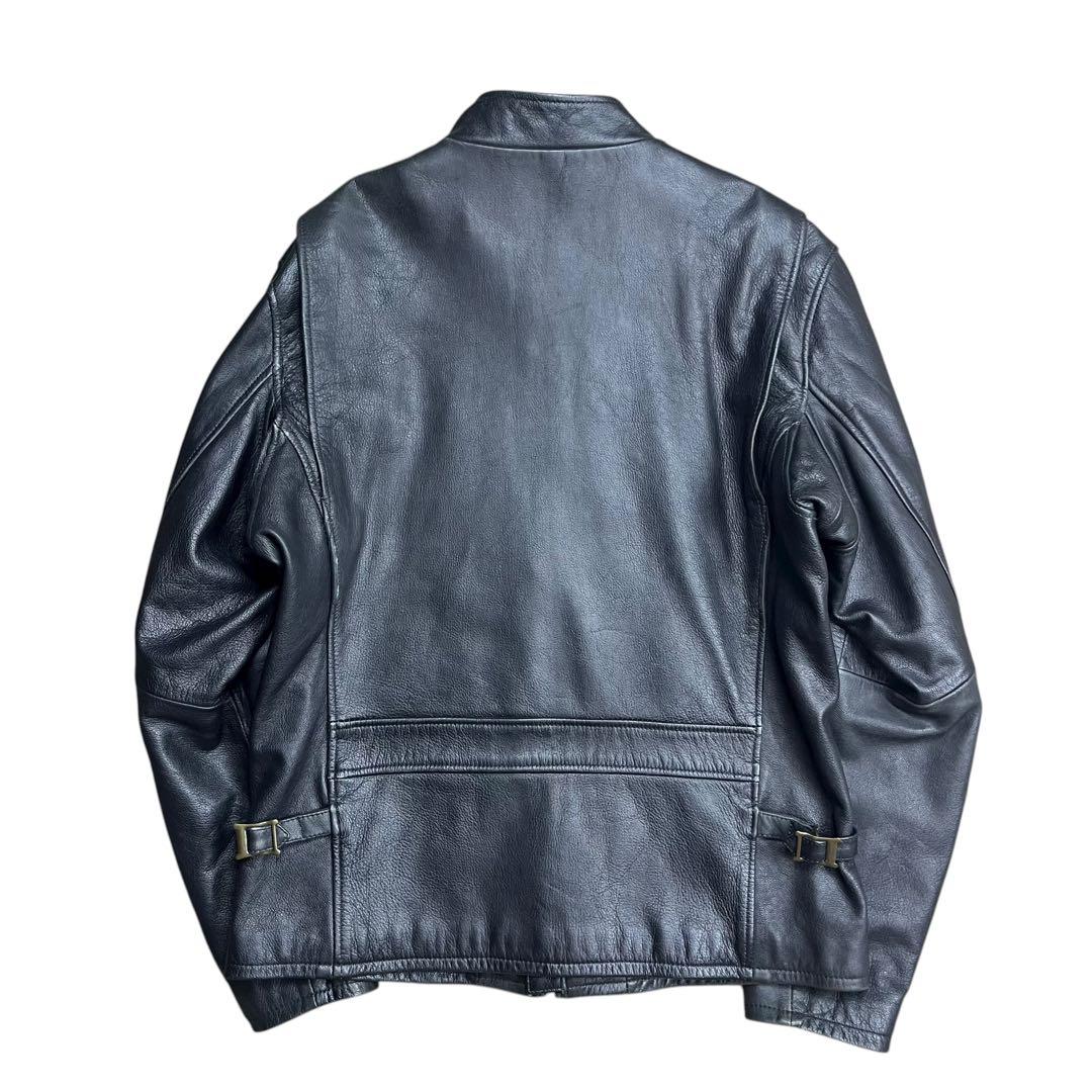 AVIREX ゴート レザー シングル ライダース ジャケット ブラック 44