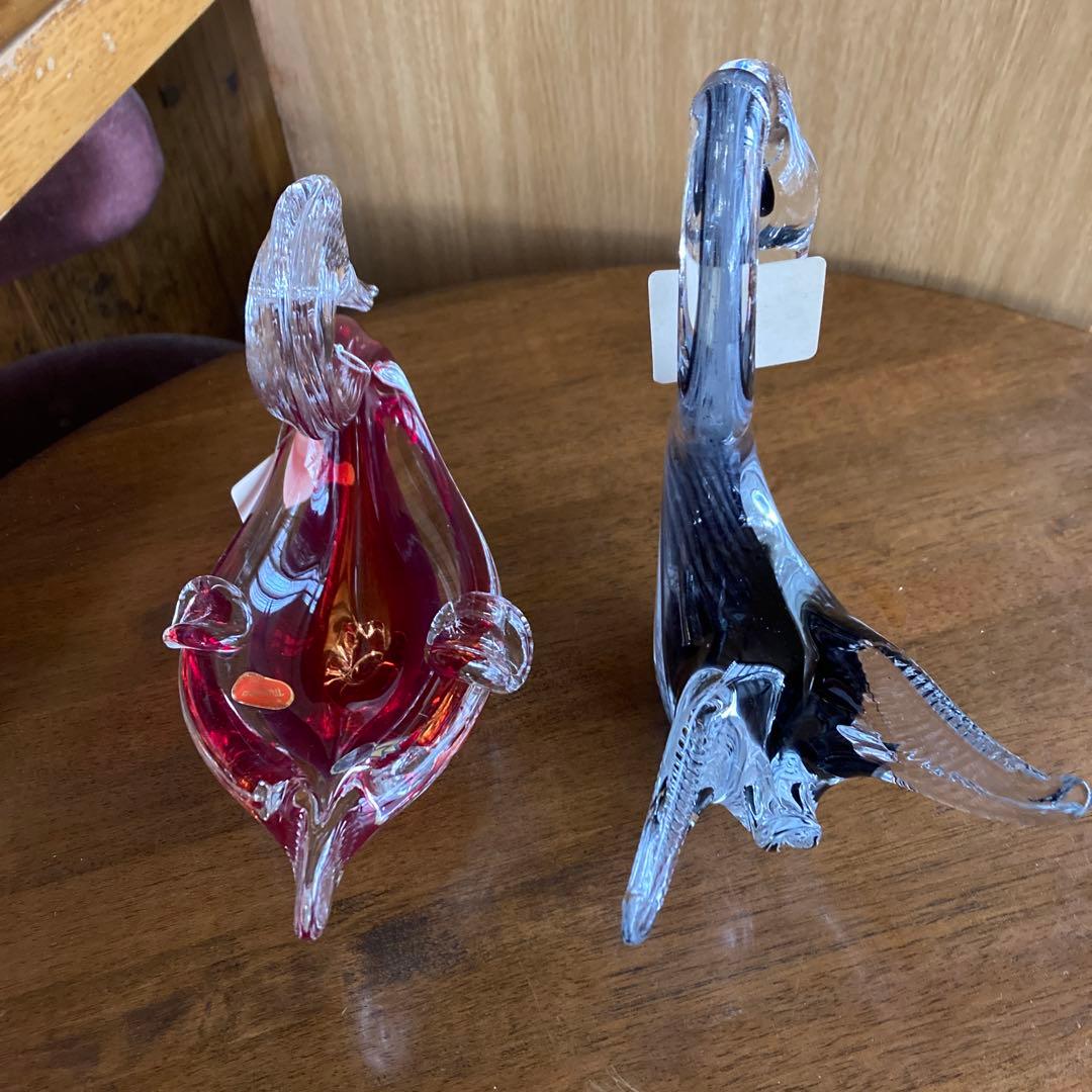 イタリー製　ガラススワン